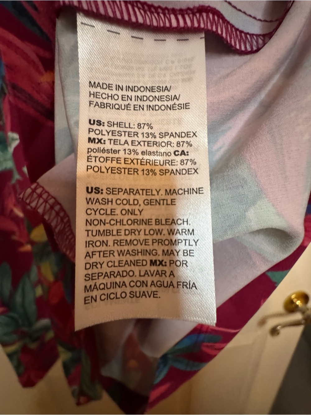 Chico's Tropical Leaf Print Dress size XL or Chico’s size 3. New without tag. - Picture 3 of 6